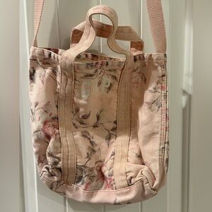 gap x loveshackfancy pink floral bag